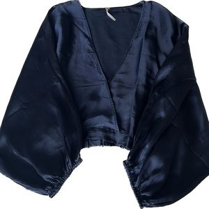 Free people satin blouse size L